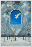 Rafał Olbiński, MAGICAL TRANSPARENCY OF TIME, litografia barwna, papier