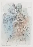 Tomasz Sętowski, Architektoniczna hibernacja, ok. 2006, akwaforta kolorowana, papier