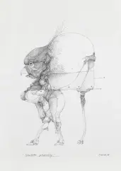 Jan Sumiga, INKUBATOR PRZENOŚNY, 1998, tusz pióro, papier