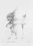 Jan Sumiga, INKUBATOR PRZENOŚNY, 1998, tusz pióro, papier
