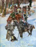 Wojciech Kossak, POSTÓJ POD WSIĄ BRYLOWA, 1894-1896