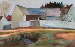 Henryk Szczyglinski, POLSKA WIEŚ WIOSNĄ, 1912, olej, płótno