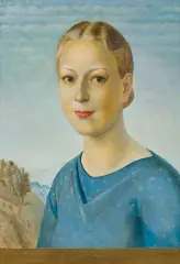 Ludomir Sleńdziński, PORTRET AMELII BRZOZOWSKIEJ, 1939, olej, sklejka