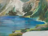 MORSKIE OKO by Hanna Rudzka-Cybisowa, 1919, pastel, papier, sold Oct 2021