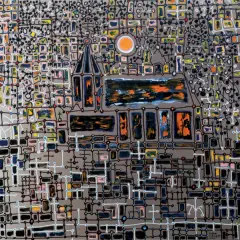 CERKIEW W TYNIEWICZACH by Andrzej Fogtt, 2004, olej, płótno, offered Oct 2021
