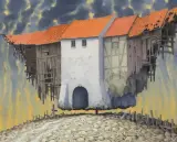 Jacek Yerka, OSTATNI ODLOT, 1996, pastel, papier