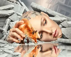 PŁOMIEŃ NADZIEI by Maja Borowicz, 2019, olej, płótno, sold Sep 2021