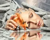 Maja Borowicz, PŁOMIEŃ NADZIEI, 2019, olej, płótno