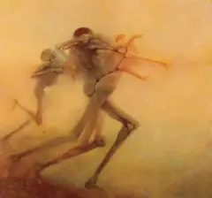 Zdzisław Beksiński, KY, 1985-90, olej, płyta pilśniowa