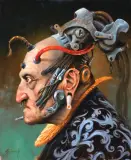 Sebastian Smarowski, POBORCA, 2020, olej, płótno