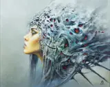 Karol Bak, VOLCANO, 2020, olej, płótno