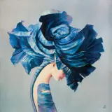 Karol Bak, BLUE FLOWER, 2004, olej, płótno