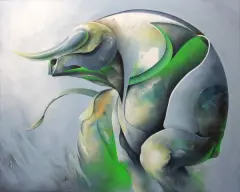 BAKABYK by Bartosz Stępiński, 2019, akryl, płótno, sold Sep 2021