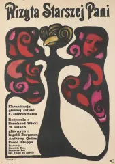 Plakat do filmu „Wizyta starszej pani” by Jan Lenica, 1965, offset barwny, papier, offered Aug 2021