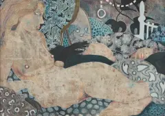 Katarzyna Ważyk, Siostrzyczki, 1984, technika własna, papier