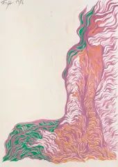 POSTAĆ by Andrzej Fogtt, 1986, tempera, papier, sold Jul 2021