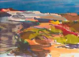 Miguel Platero, Mitzpe Ramon, 2019, flamastry barwne, papier