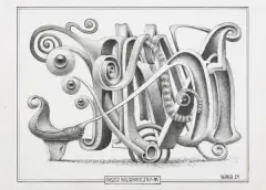 Jacek Yerka, GĄSZCZ KALIGRAFICZNY – M, 2021, ołówek, papier