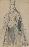 Jan Matejko, JUDYTA PRZEMYŚLIDKA, ŻONA WŁADYSŁAWA HERMANA, ołówek, papier
