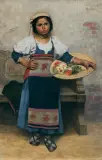 Feliks Nałęcz Cichocki, KWIACIARECZKA, 1886, olej, płótno
