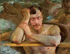 Jacek Malczewski, POMOCNIK CHARONA, 1911, olej, deska mahoniowa