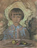 Stanisław Ignacy Witkiewicz, PORTRET KRZYSIA GROSSA, XI 1931, pastel, papier naklejony na tekturę