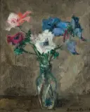 Czesław Zawadziński, ANEMONY, olej, sklejka