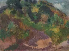 Eugeniusz Eibisch, PEJZAŻ, 1969, olej, płótno