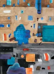 BEZ TYTUŁU by Jan Tarasin, 1968, gwasz, akwarela, papier, sold Jun 2021