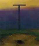 BEZ TYTUŁU by Zdzisław Beksiński, 1988, olej, płyta pilśniowa, sold Jun 2021