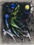 Marc Chagall, ANIOŁ, 1960, litografia barwna, papier
