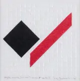 Jerzy Grabowski, ANALIZA "PODZIAŁU" – STREFA "B", 1985/86, linoryt barwny, druk wypukły suchy, papier