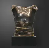 PANCERZ (CUIRASSE II) by Igor Mitoraj, 1986, brąz, kamień, sold Jun 2021