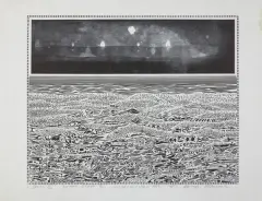 PLAŻA III by Henryk Płóciennik, 1964, linoryt, monotypia, papier, sold Jun 2021