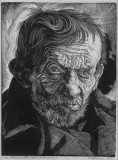 Paweł Steller, WŁÓCZĘGA, Z TEKI „TYPY POLSKIE”, 1936, drzeworyt, papier