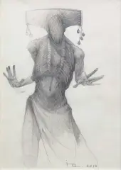 Igor Panchuk, BEZ TYTUŁU, 2019, ołówek, papier