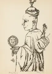 Ștefan Câlția, Oglinda, 1977, litografie