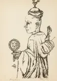 Ștefan Câlția, Oglinda, 1977, litografie