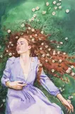 Margarita Bodarev, Daisies in My Hair, 2026, acuarelă pe hârtie