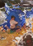 Mirela Moscu, Untitled, 2022, ulei pe hârtie