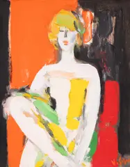 Vasile Grigore, Colombina, 1992, ulei pe carton