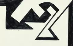 Geta Brătescu, Puterea liniei, marker pe hârtie