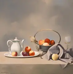 Natură statică de atelier by Vasile Chinschi, 2002, ulei pe pânză, sold Sep 2026