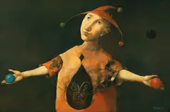 Georges Mazilu, Le Jongleur, acrilic pe pânză