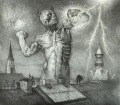 Robert Lőrincz, Untitled (Titan), 2026, creion pe hârtie