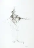 Georges Mazilu, Arlechin, 1988, peniță pe hârtie