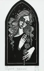 Maria Bălan, Sânziană, 2026, linogravură