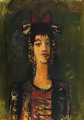 Mircea Ciobanu, Funda roșie, 1985, ulei pe hârtie