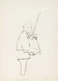 Sorin Ilfoveanu, Cimpoierul, 1977, gravură