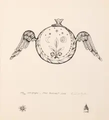 Ștefan Câlția, Noul Uroborus, 2019, serigrafie